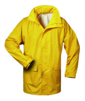 PU-Regenschutzjacke gelb